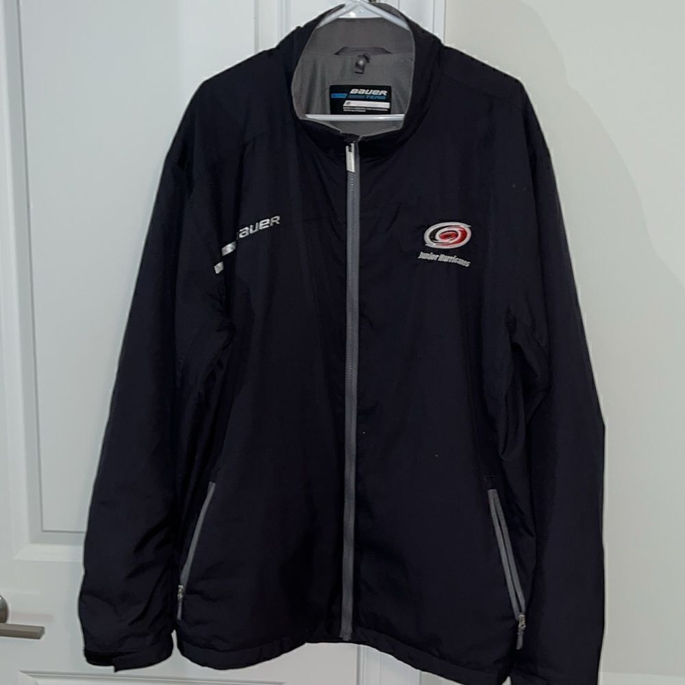 Carolina Junior Hurricanes Black Bauer Team NHL Training Coaches Jacket XL men’s